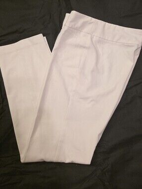 Investments Women's White Straight Leg Dress Pants, Size 10L